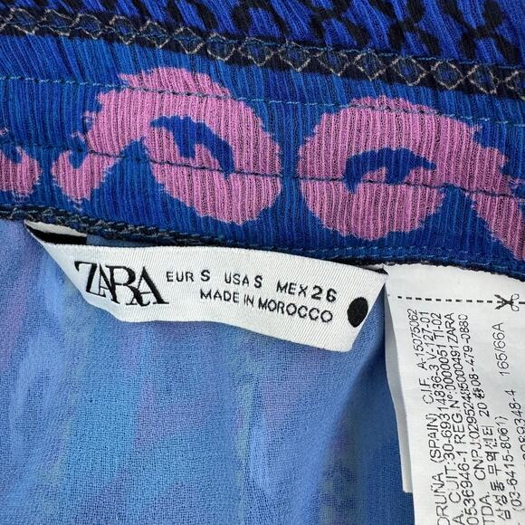 Zara Colorful Boho Aztec Southwestern Festival Flowy Mini Skirt Women's Size S - Picture 6 of 7